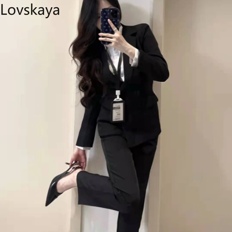 

New Style Suit Set Suit Coat Female College Student Civil Servant Interview Formal Dress Occupational Wear and Workwear