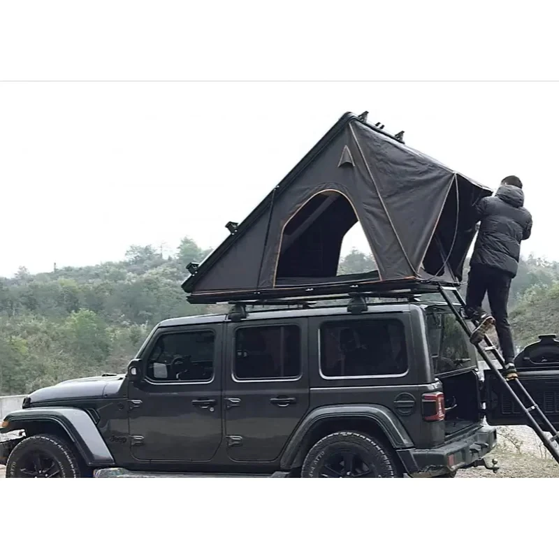 High Quality Lift-up Aluminium Hardshell Rooftop Tent Four-Season Waterproof Single Bedroom Easy Setup For SUV Van Truck Camping view 4