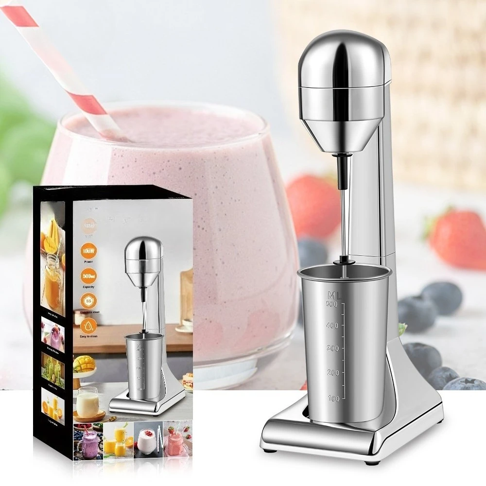 Double head milkshake machine Household multi-function automatic milk cover milkshake cooking machine