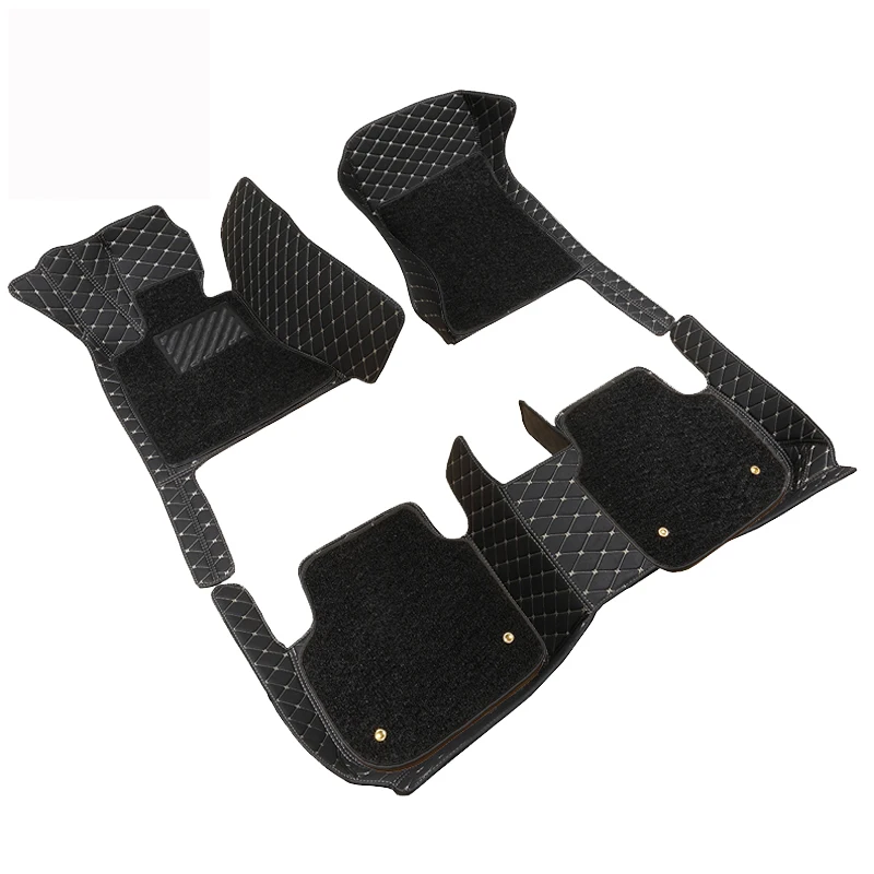 Custom Double Layered Car floor Mats Fit For Genesis G90 RS4 2023 2024 2025 2026 Auto Foot Carpet