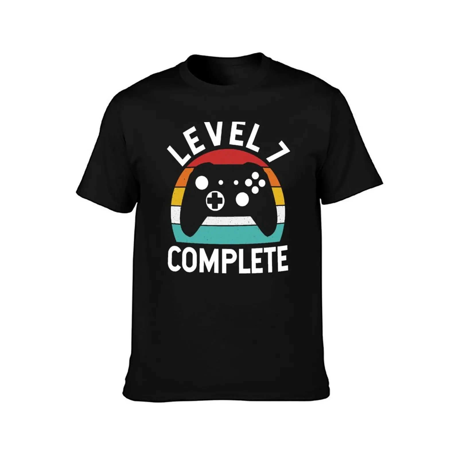Level 7 Complete 7th Anniversary Gamer Gift T-Shirt Plus Size Comfort Fit Tee T-Shirt