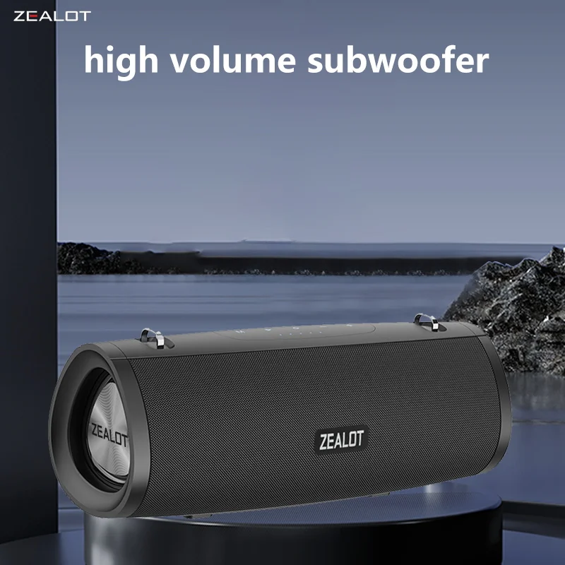 ZEALOT S39 60W Wireless Speakers, Dual Pairing, 7200mAh Battery, 10 Hours Playtime Loud Stereo, Booming Bass.