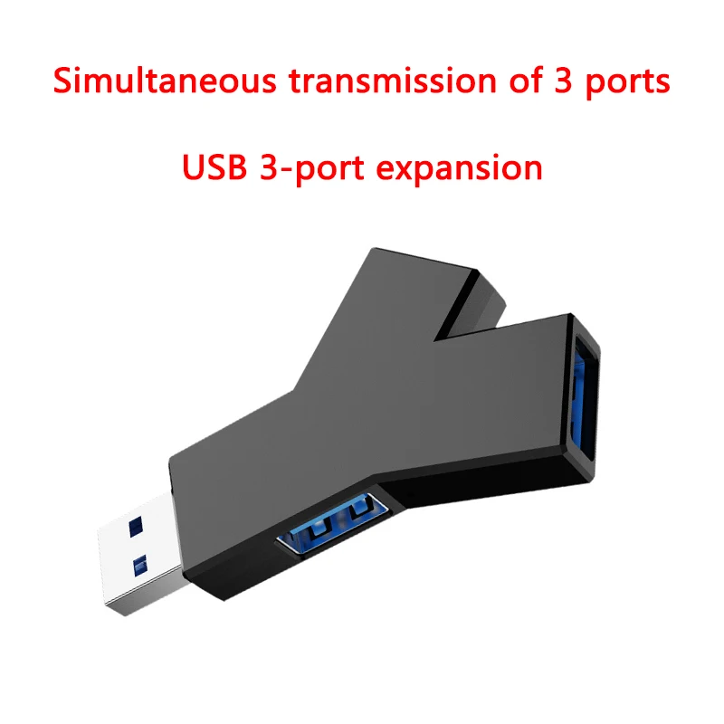 Mini Y-shaped Portable Type-c3.1 3-Port Splitter USB3.0 Inline 2.0HUB Extender Hub