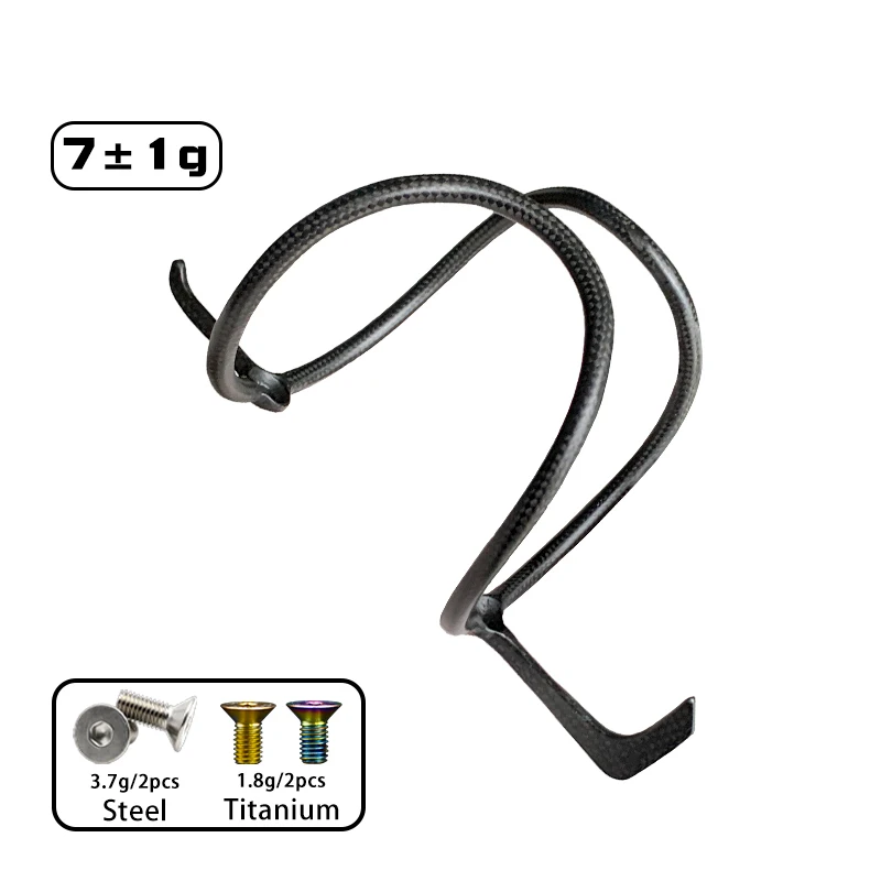 7g Ultraleichte Carbon-Flaschenhalter für Fahrräder | Wasserflaschenhalter für Rennrad/MTB | Mattierter/Glänzender Becher | Fahrradzubehör aus Titanlegierung – Detail 3