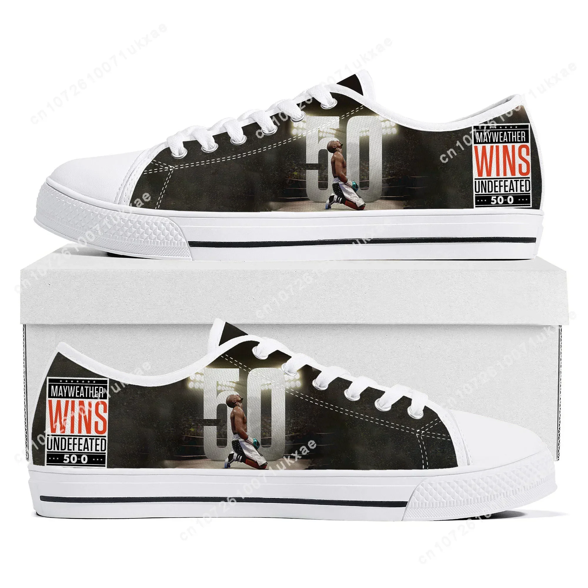 F-Floyd M-Mayweather U-Undefeated B-Boxing Low Top Sneakers Men Women Teenager Canvas Sneaker Casual Custom Shoes Customize Shoe