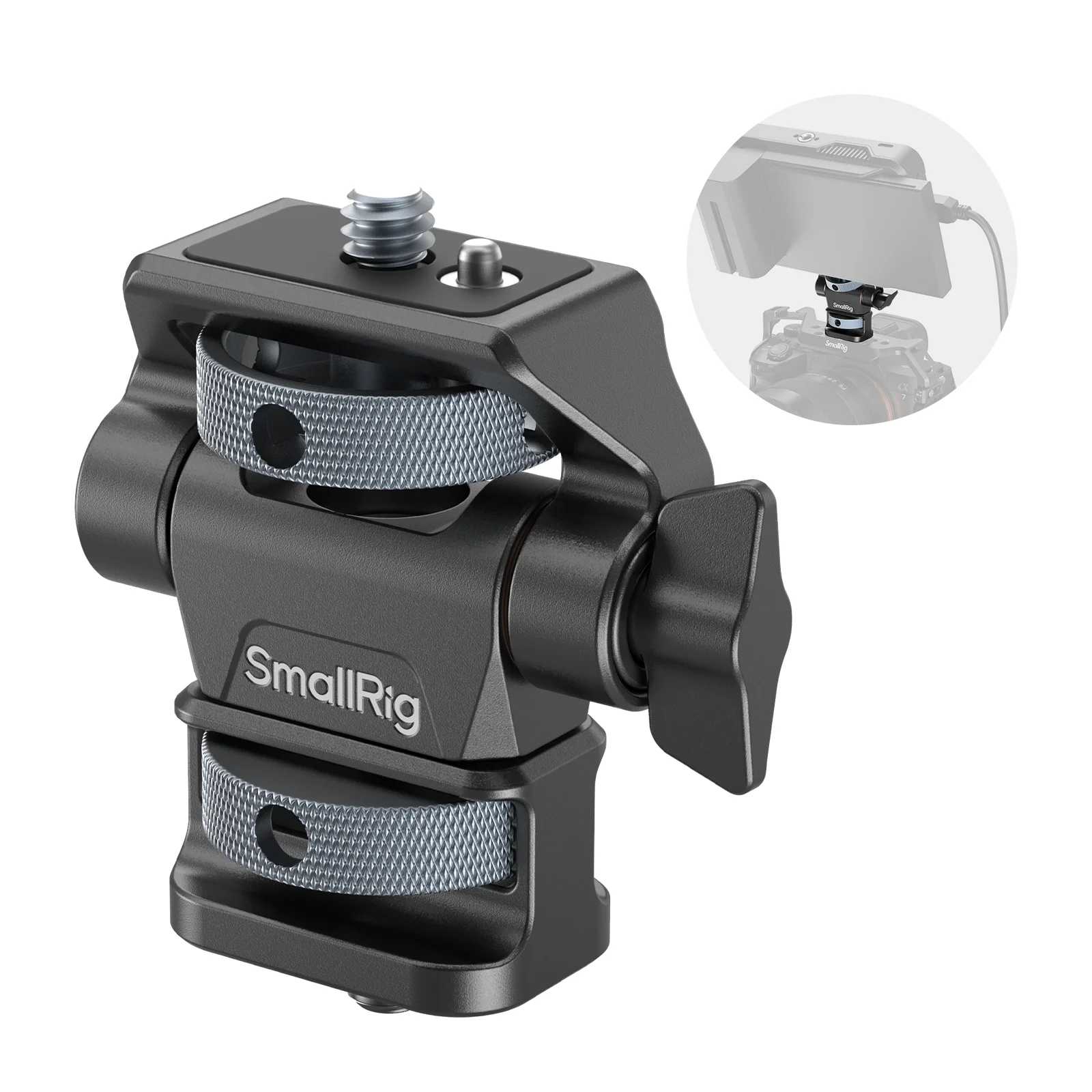SmallRig drehbare und neigbare Monitorunterstützung mit 1/4"-20 Schrauben, DSLR-Kameraklemme für Ninja V für V+ Monitor -4886 – Detail 1