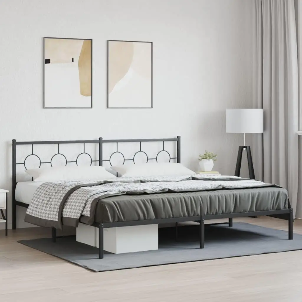 Split Queen Adjustable Bed Base Metal Frame with Headboard 76