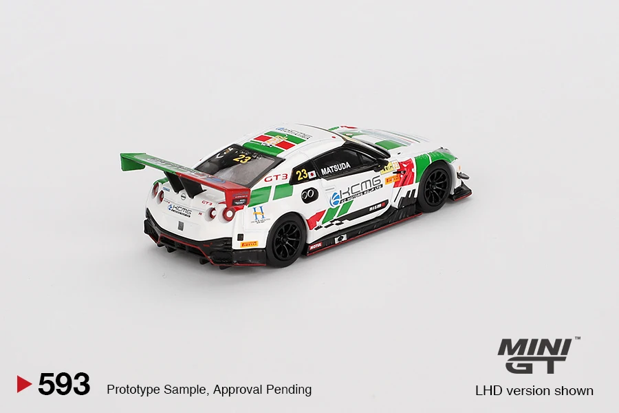 MINIGT 1:64 593 GTR GT3 #23 KCMG 2018 Diecast Model Car