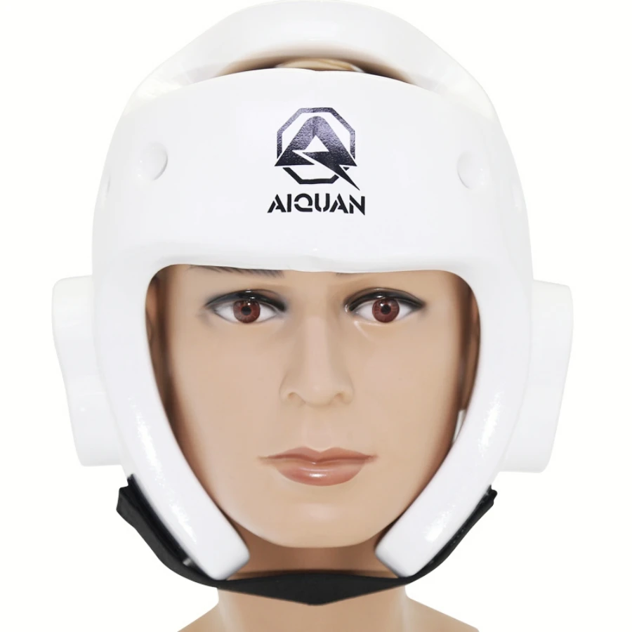

Professional Taekwondo White Helmet Muay Thai Karate Free Combat Training Tools Sports Equipment for Child Adults TKD Headgear