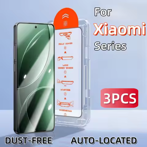 3PCS for Xiaomi Screen Protector 17 15 14 13 FOCO F3 X3 12 10 9t 11i 9X pro Lite CC9 Install Kit with Auto-Dust Removal Temper