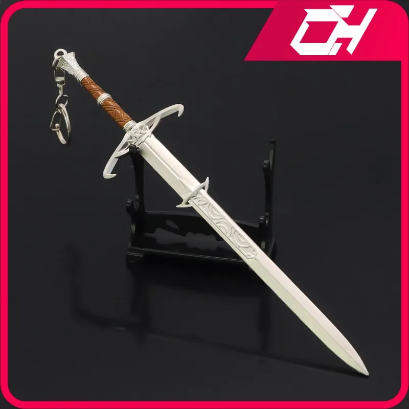 22cm Sword of Justic Baldur's Gate Weapon Dragons City Metal Game Peripheral Katana Samurai Sword Weapon Model Gifts Toys Boys