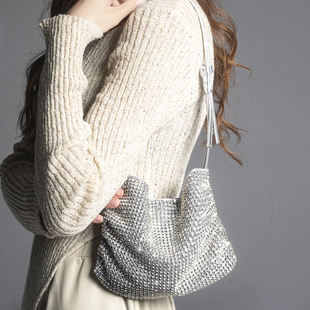 

Rhinestones Evening clutch Bag Purses and handbag luxury Designer shoulder bag Shiny Crystal Clutch purse Woman's bag