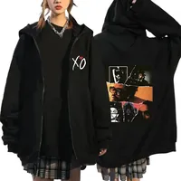 Weeknd Xo Fashion Zipper Hoodie Zipper Jacket Sportswear Men's and Women's Hip Hop Pullover Hoodie Street Wear