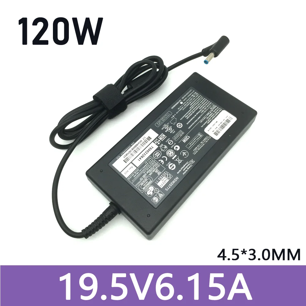 Оригинальный адаптер переменного тока 120 Вт 19,5 В 6,15 А для HP Envy M7-J003XX, M7-J078CA, M7-J178CA, 15-J171NR, кабель питания зарядного устройства для ноутбука OMEN 15-5268NR