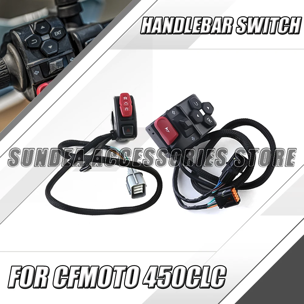 For CFMOTO CF MOTO 450 CLC 450 CLC450 450CLC Motorcycle Original Left And Right Handlebar Switch Horn Ignition Switch