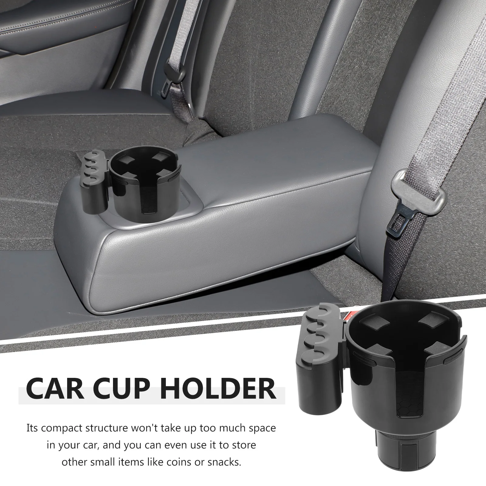 

Car Cup Holder Water Bottle Holder Large Size ABS Durable Car Drink Organizer Compact Structure for Auto Center