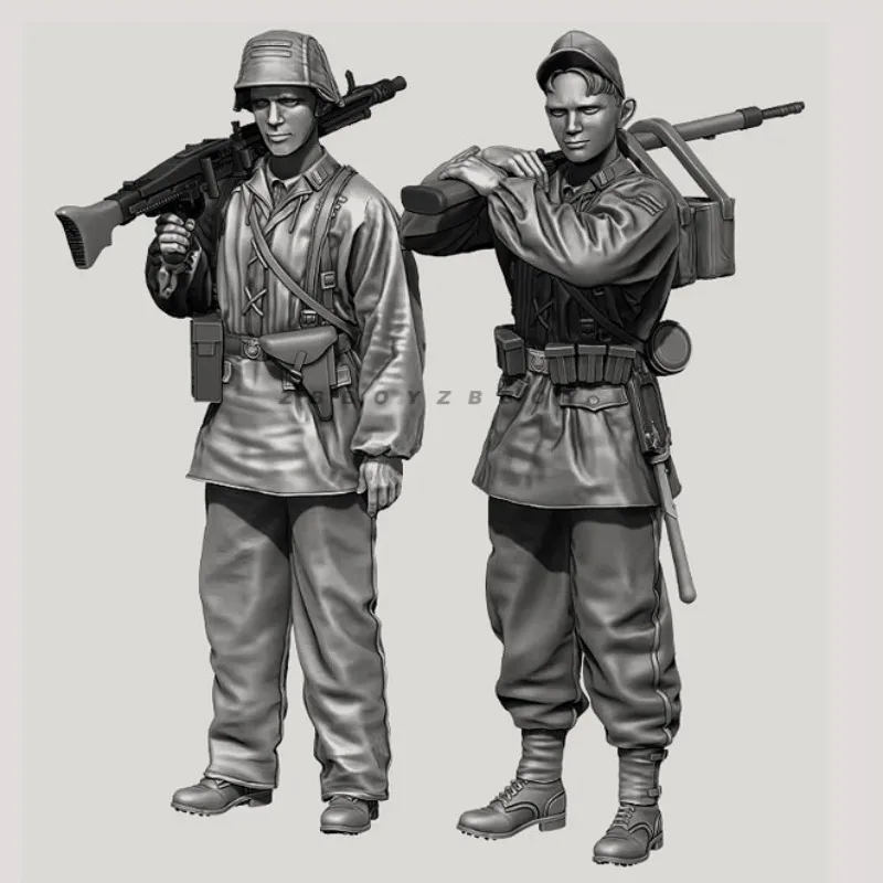 

1/35 Resin soldier model kits figure colorless and self-assemble ( 2 soldiers) A-2064
