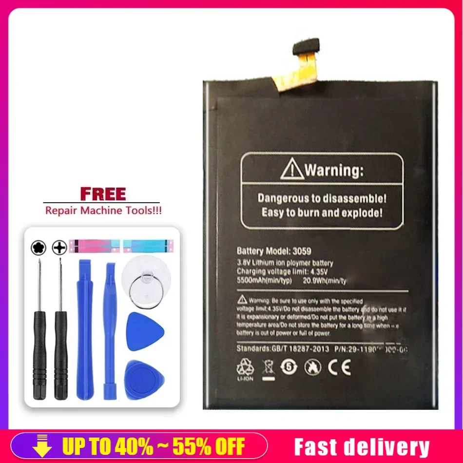 

Rechargeable Mobile Phone Batteries 5500mAh For Ulefone Armor X/X2 3059 Cell Phone Portable Battery