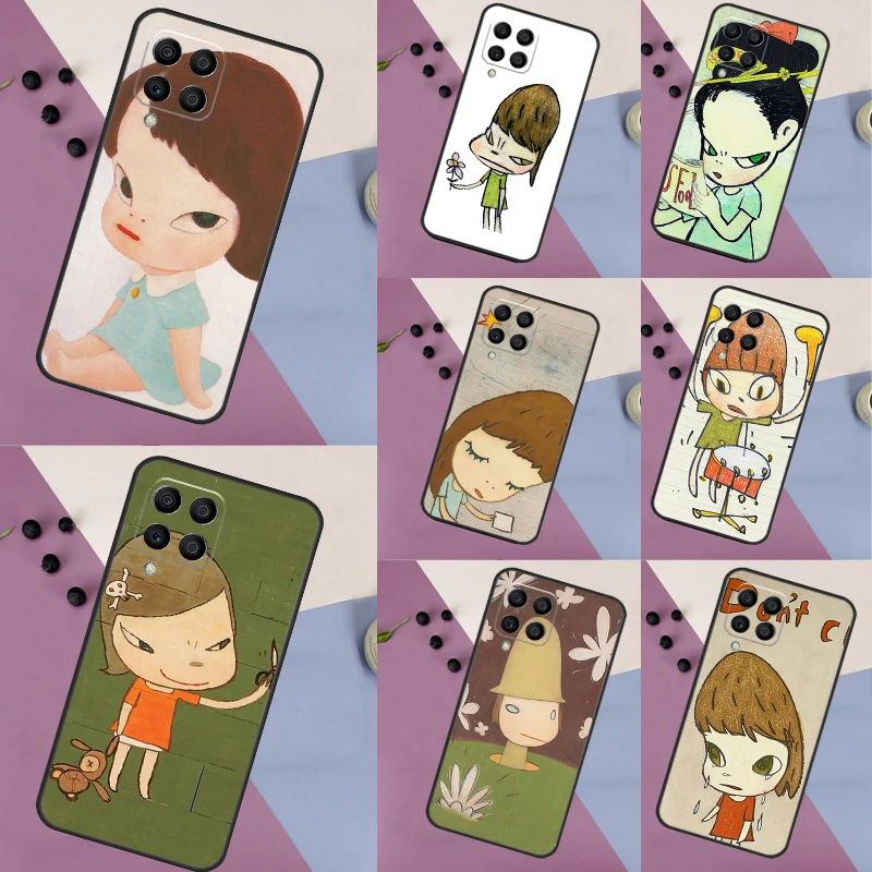 Cartoon Aesthetic Yoshitomo Nara Case For Samsung Galaxy M13 M23 M33 M53 M14 M34 M54 M30s M31s M12 M32 M52 M20 M21 M51 Cover