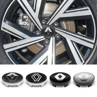 4Pcs 56+60mm For Renault Sports Megane RS Rafale Captur Arkana Car Wheel Hub Badge Stickers Center Caps Rim Cover Auto Accessory