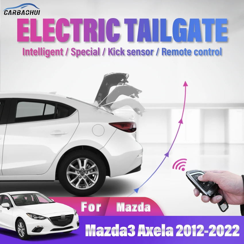 Carro elétrico bagageira elétrica inteligente tronco drive pontapé sensor carro accessori kit mazda mazda3 axela 2012-2022, porta traseira de energia