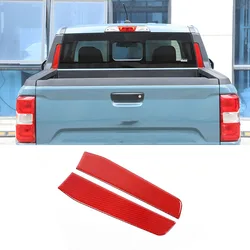 For 2022+ Ford Maverick Car Rear Bucket Groove Pad Sticker Real Carbon Fiber (Soft) Car Exterior Decoration 2-piece Set (Blue)