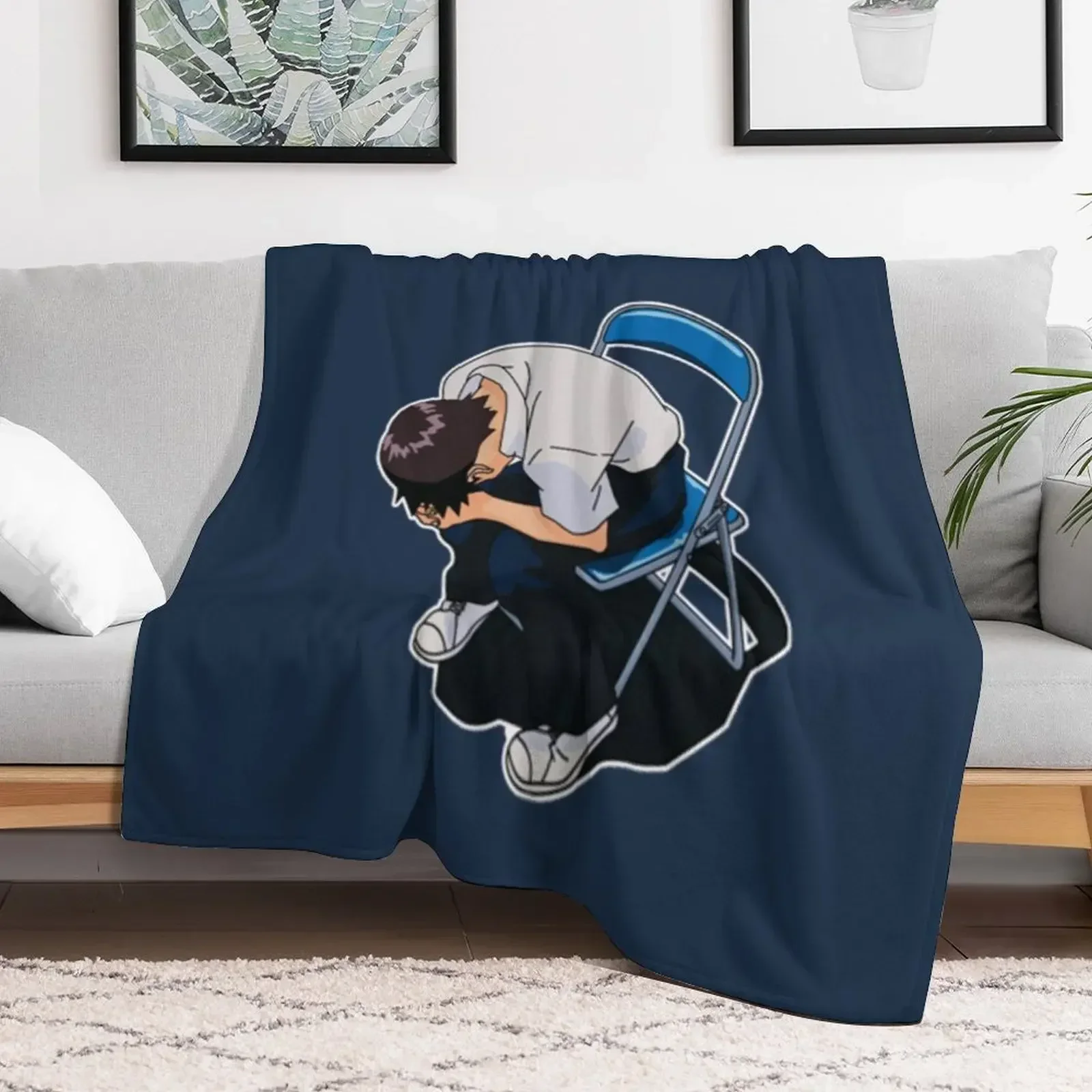 Shinji Ikari Throw Blanket Retros Giant Sofa Stuffeds Blankets