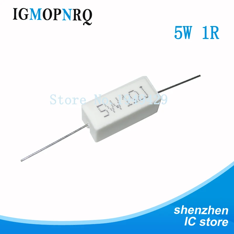 10 sztuk 5W cemento resistencia 0,1 ~ 10k ohm 5%, 0,22, 0,33, 0,5 1 10 100 1K 10K om 0.1R 0.22R 0.33R 0.5R 1R 1R 10R 100R