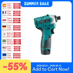 Allsome 12-Volt Lithium-Ion Cordless 1/4 in. Hex Screwdriver 12V Pocket Driver Kit with 1 Battery, Charger