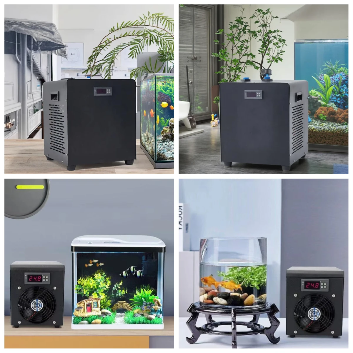LZY Smart Mini 100L Aquarium Water Chiller with Pump, 270W, Multi-Voltage 110V/220V/380V