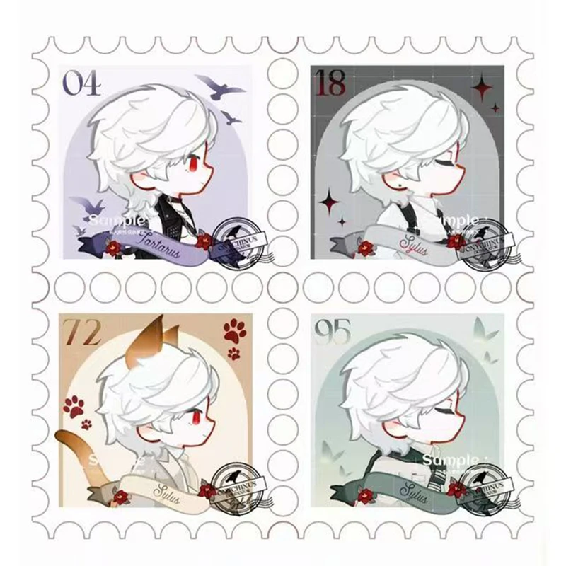4Pcs/Pack Love and Deepspace Sylus Beautiful Paper Stamp Best Gift for Friends High Quality Game Character Anime Collection