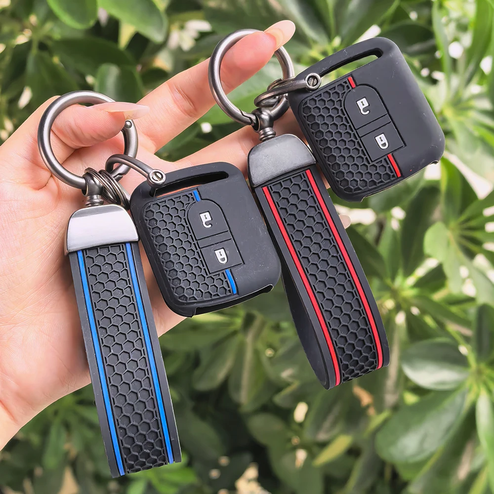Silicone Car Remote Key Protective Sheath For Nissan X-Trail T-31 Kashkay Navara Qashqai Tiida Note Key Case Shell Keychain