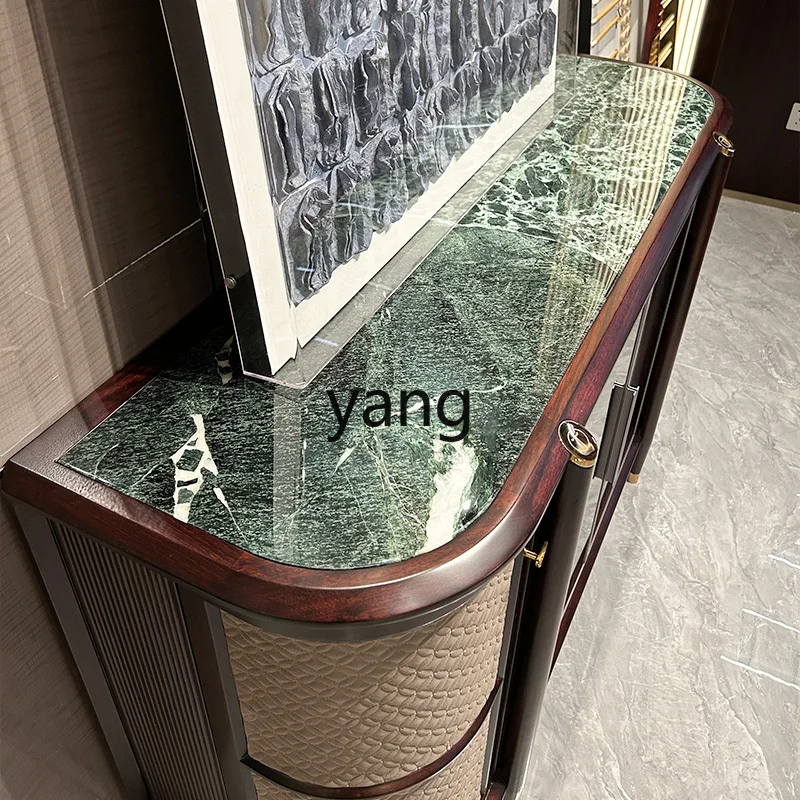LH  new Chinese side cabinet all solid wood wine cabinet modern light luxury locker living room furniture