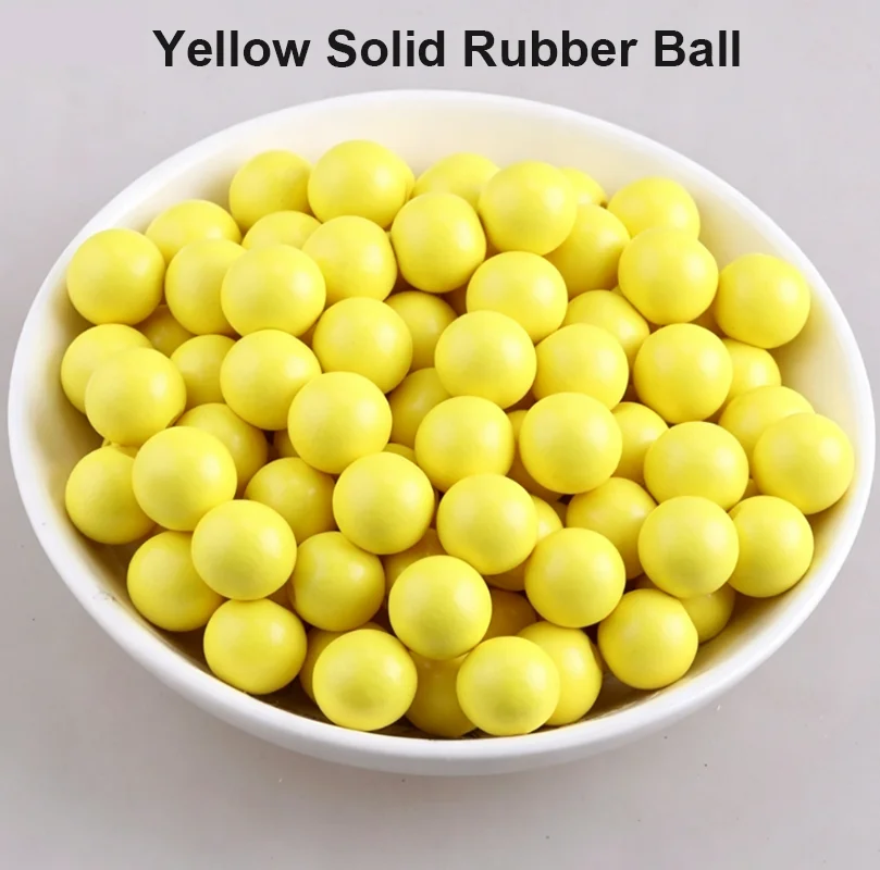 150Pc Yellow Solid Rubber Ball 6mm 6.8mm 7mm 8mm 8.5mm for Toy Gun Bullet Vibration Screen Sealing Valve Industrial DIY Projects