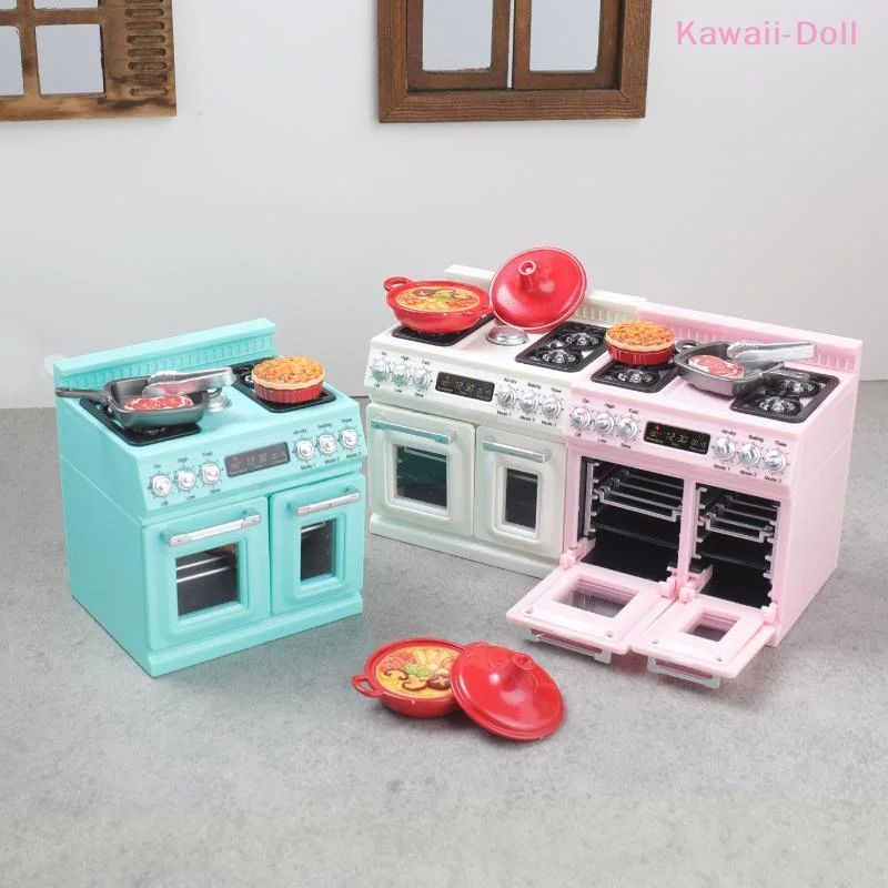 [DO]Mini Model Stove Kitchen Scene Simulation Doll Play Home Toy Ornament Compact Kitchenware Set For Playtime Fun[DO]