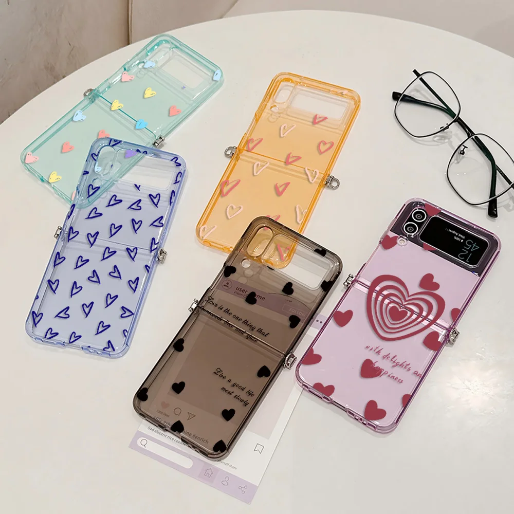 Funda de teléfono con grafiti de corazón a la moda para Motorola Moto Razr 40 50 60 Ultra 5G, funda de TPU suave plegable semitransparente
