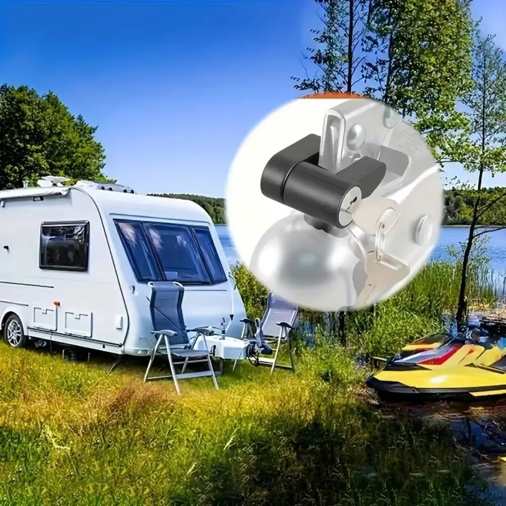 Sturdy Trailer Coupler Lock Durable Lightweight Bicycle Security Lock Wear-Resistant Compact Anti-Theft Cycling Lock