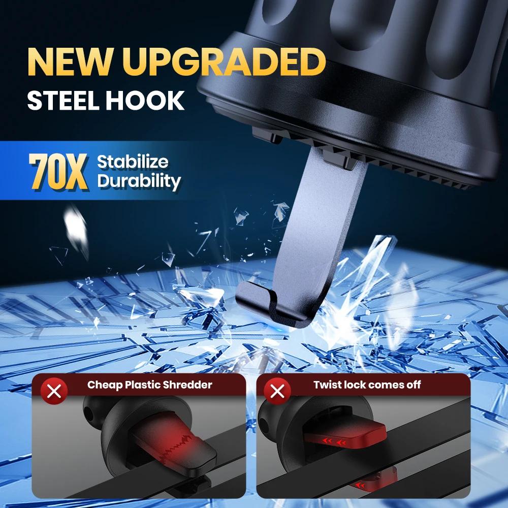 Roadease Universal-Autotelefonhalterung für Auto, verstellbar, 360° °   Rotatio Verbesserter, stärkster Saugnapf-Telefonhalter für Lüftungsschlitze