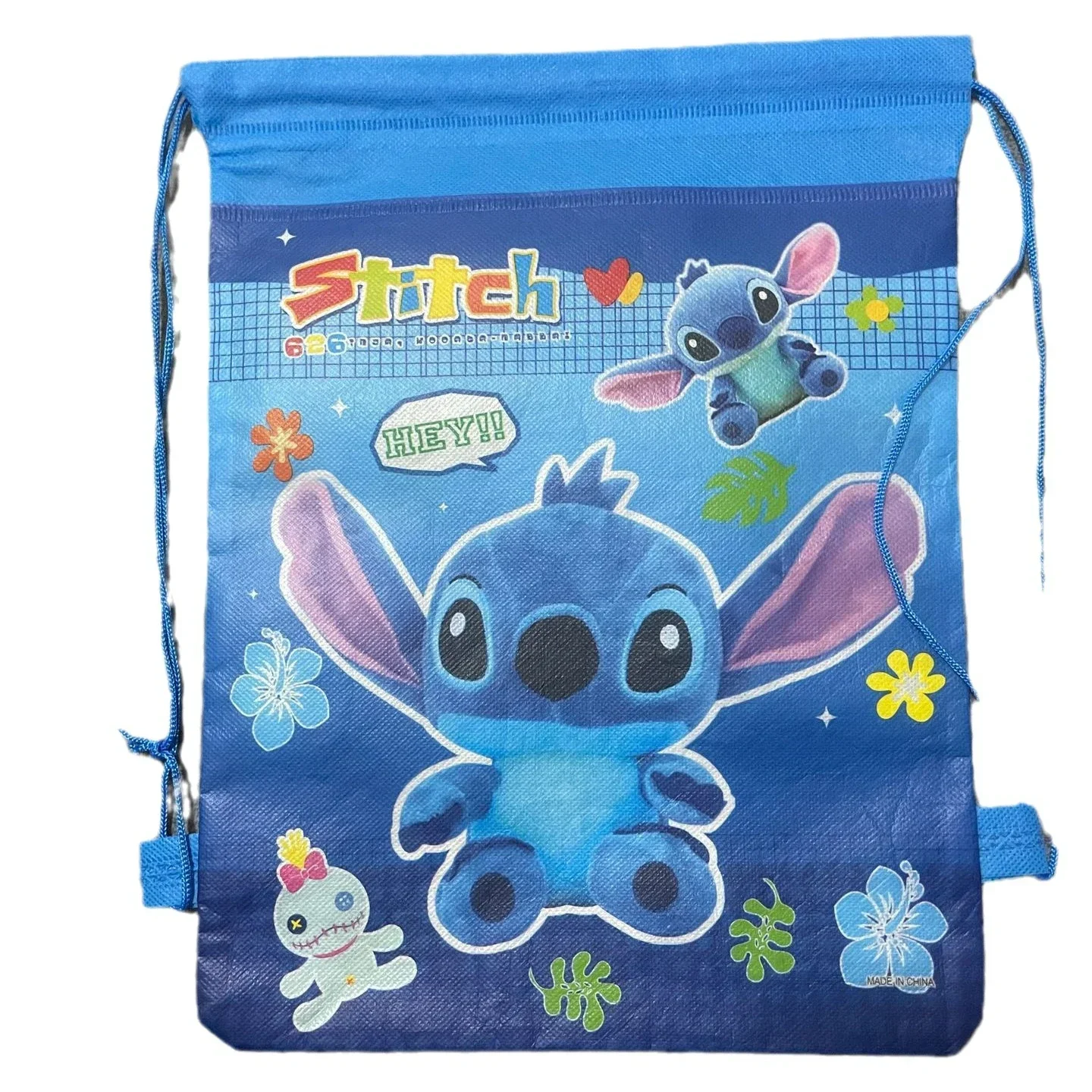 New Disney Lilo & Stitch zaino borsa con coulisse decorazioni per feste Anime borsa regalo forniture per Baby Shower tasca regali per bambini