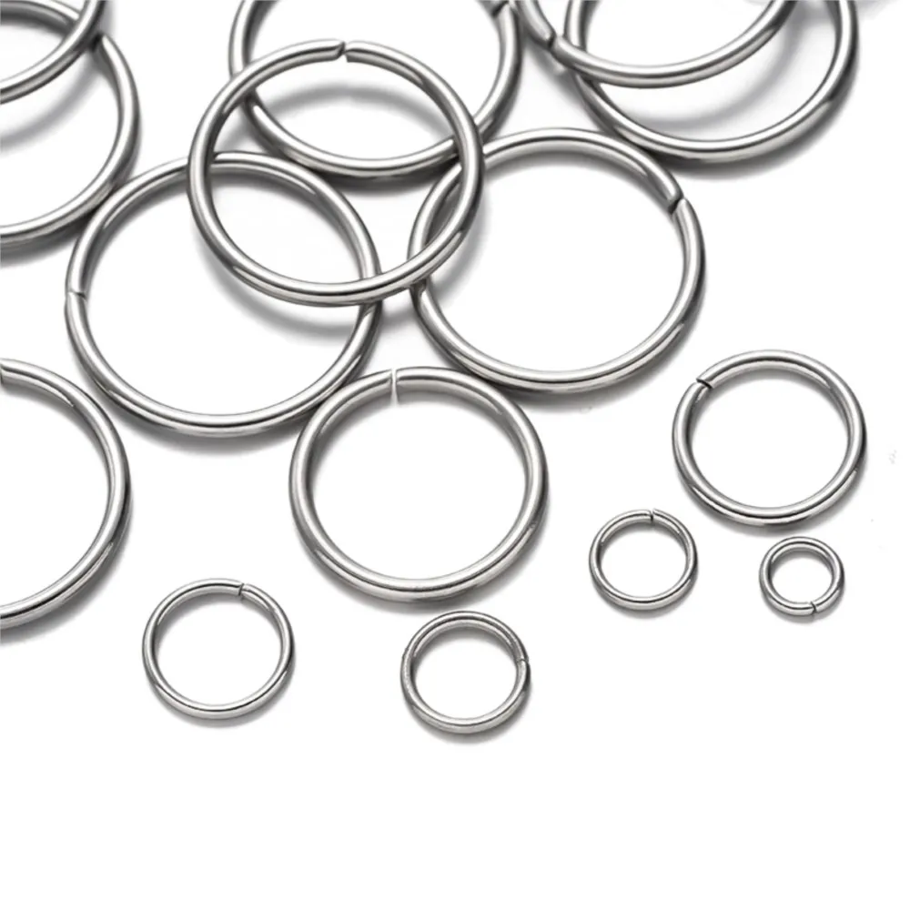 100-200Pcs/Lot Stainless Steel Open Jump Rings Split Rings Connectors For DIY Bracelet Accessories Jewelry Making Wholesale