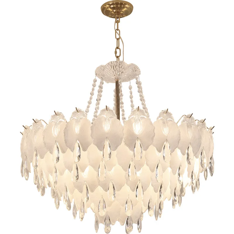 

French cream style new living room chandelier, high-end master bedroom light