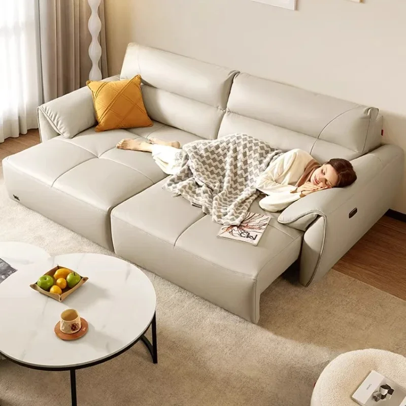 &Lounge Luxury Living Room Sofas Multifunctional Balcony White Leather Living Room Sofas Designer Replica Muebles Home Furniture