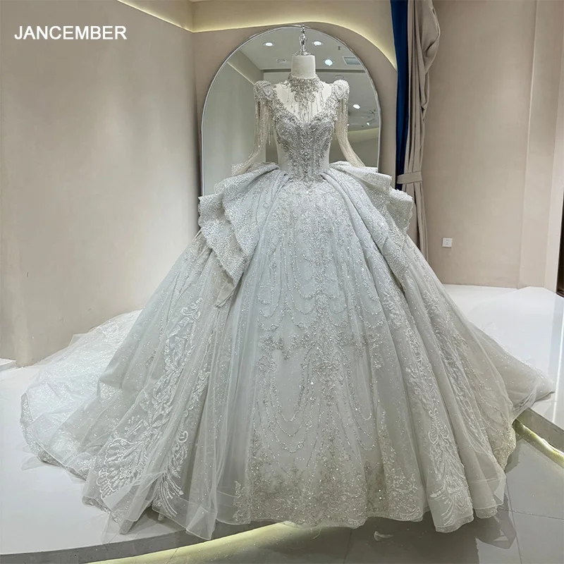 

Великолепные свадебные платья Свадебные платья принцессы Очаровательные халаты с длинными рукавами длиной до пола, красивые платья Vestidos De Novia по индивидуальному заказу 2025