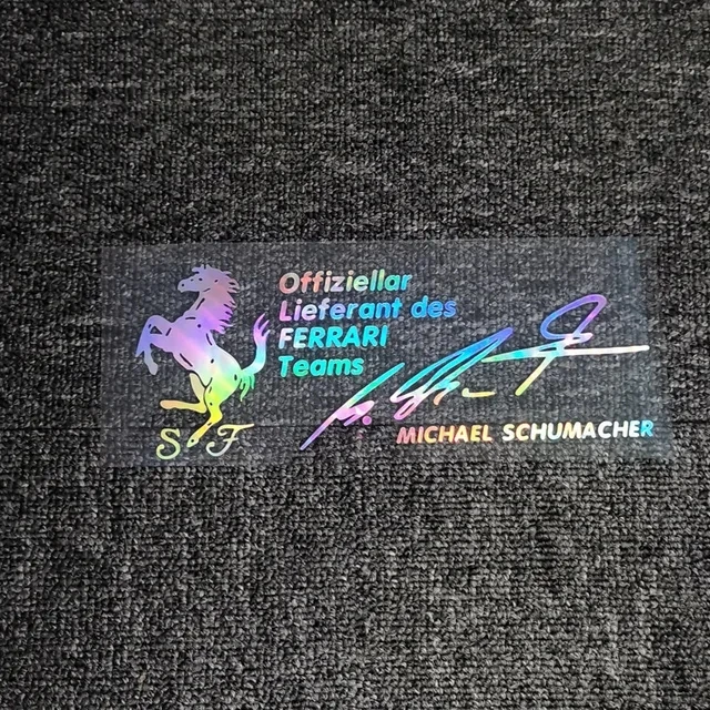 F1 Racing Michael Schumacher Car Stickers, Reflective Decoration for Windshield, Trunk，Headlights, Window, D30