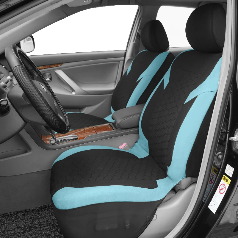 Universal Car Seat Covers Polyester Mesh Fabric Honeycomb Embroidery Seat Covers For Car SUV Vans Truck Accessories Interior