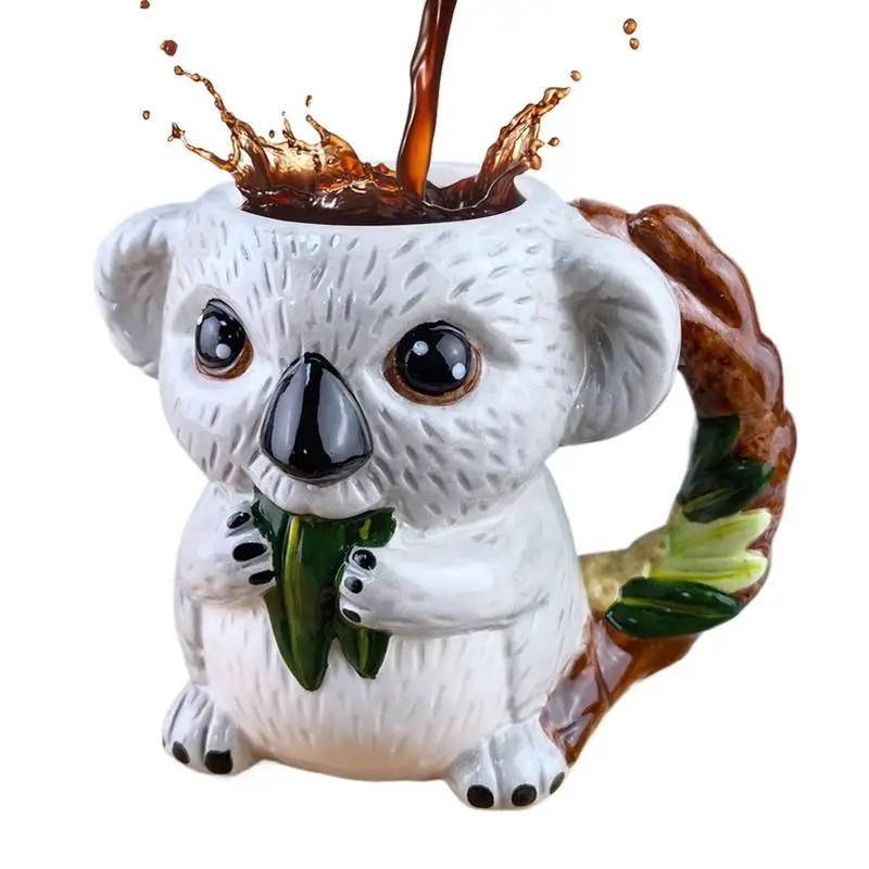 520ml Koala Shaped Ceramic Mug Coffee Milk Tea cup Drinkware Kitchen cup Cappuccino Cup Animal Shaped Household Cup