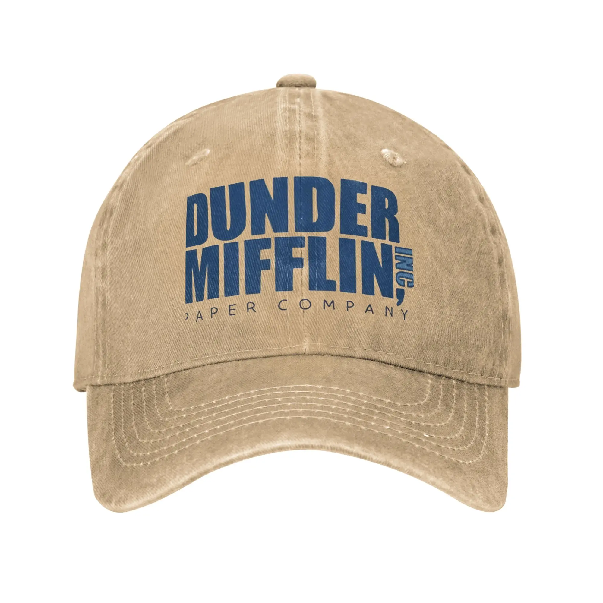 Unisex Dunder Mifflin Printed Hats Classic Distressed Denim  Baseball Cap Adjustable
