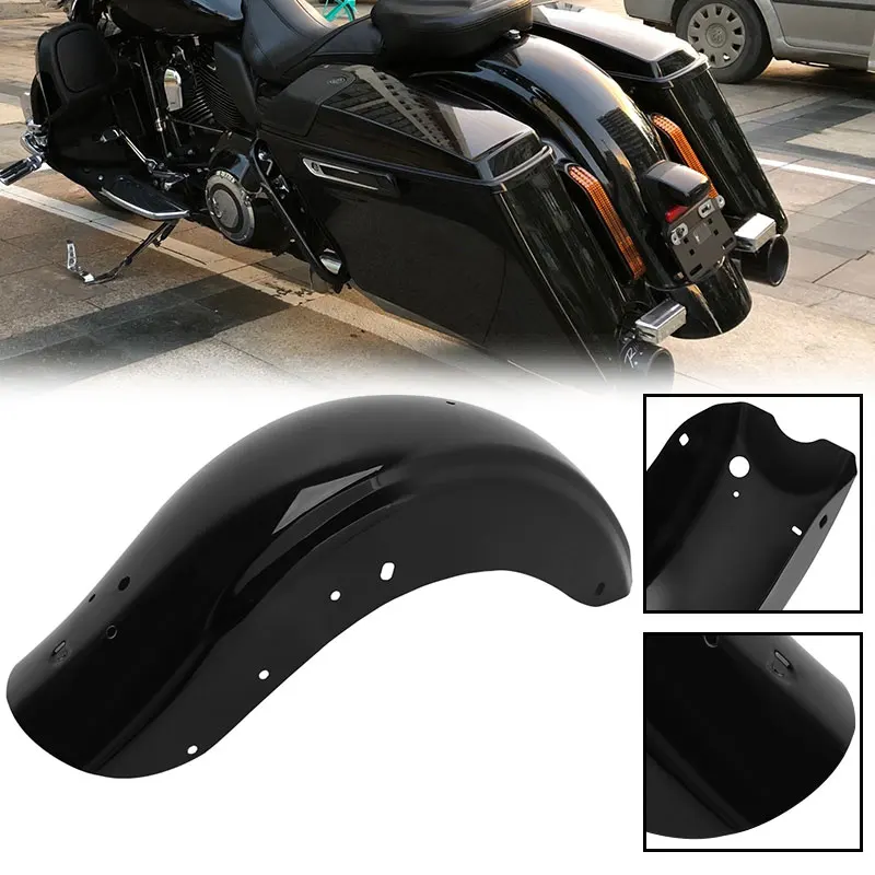 Motorcycle Mudguards Rear Fender Protector Gloss Black For Harley Touring CVO Street Glide Road King Road Electra Glide 2009-up