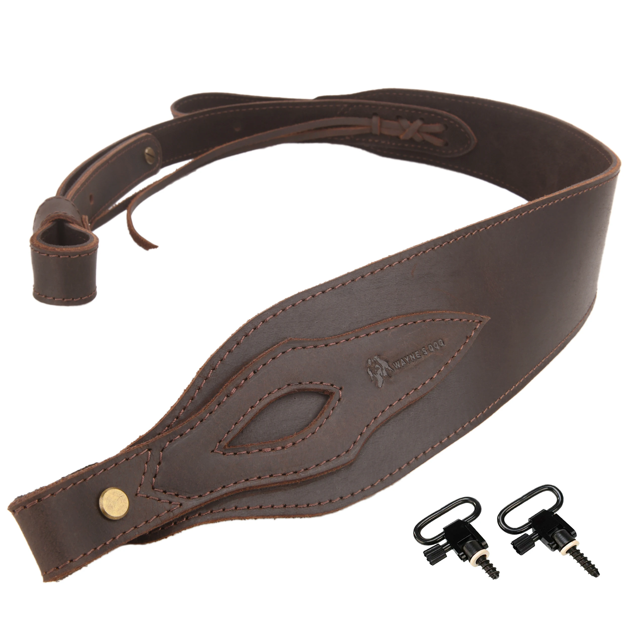

New Crazy Horse Leather Rifle Sling Shotgun Shoulder Sling Gun Strap Belt Padded Sling Black Brown Coffee Color