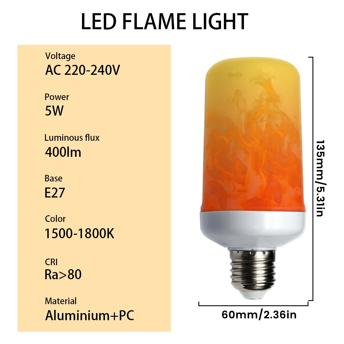 1-10PCS E27 LED Flame Light Bulbs 3 Modes Party LED Flame Effect Light Simulation Fire Lights Bulb KTV Festival Garden Decor